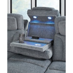 Studio Cave PWR REC Sofa with ADJ Headrest STEEL