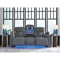 Studio Cave PWR REC Sofa with ADJ Headrest STEEL
