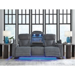 Studio Cave PWR REC Sofa with ADJ Headrest STEEL