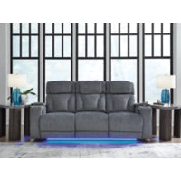 Studio Cave PWR REC Sofa with ADJ Headrest STEEL