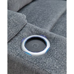 Studio Cave PWR REC Sofa with ADJ Headrest STEEL
