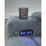 Studio Cave PWR REC Sofa with ADJ Headrest STEEL