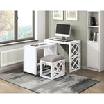 Salina 3-Piece Pack Desks with Stool Set WHITE