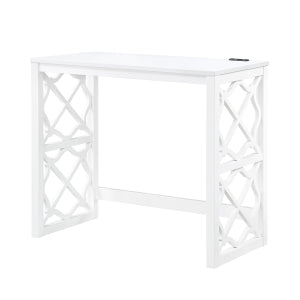 Salina 3-Piece Pack Desks with Stool Set WHITE