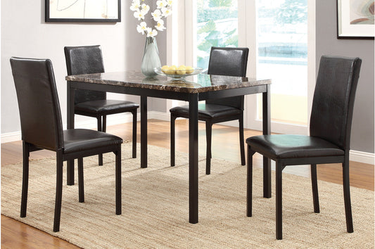 Tempe 5pcs Dinette Set BROWN TOP