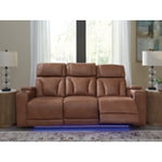 Clean-Slate PWR REC Sofa with ADJ Headrest CARAMEL