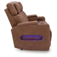Clean-Slate PWR REC Sofa with ADJ Headrest CARAMEL