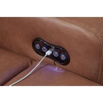 Clean-Slate PWR REC Sofa with ADJ Headrest CARAMEL