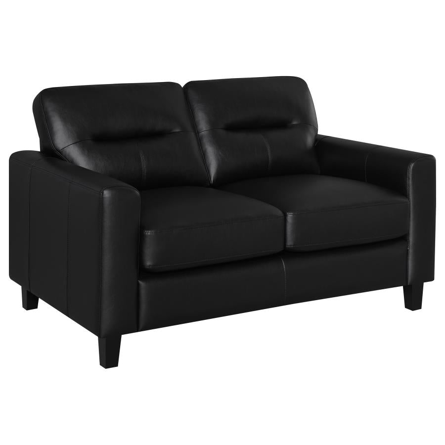 Scotland Loveseat BLACK VINLY