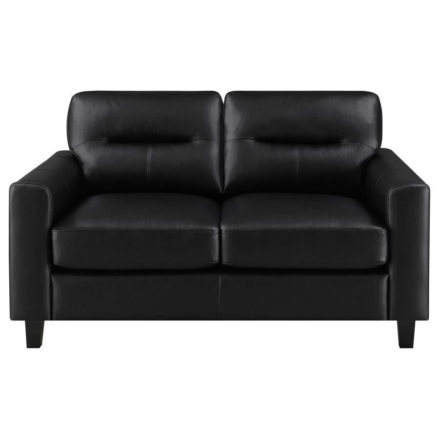 Scotland Loveseat BLACK VINLY