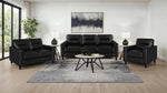 Scotland Loveseat BLACK VINLY