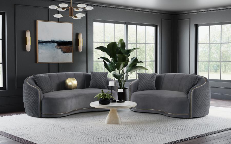 Brookside Loveseat DARK GREY