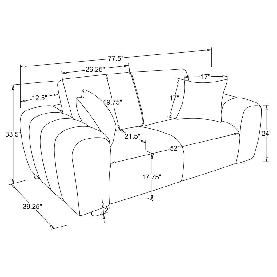 Burnett Loveseat BURNT ORANGE
