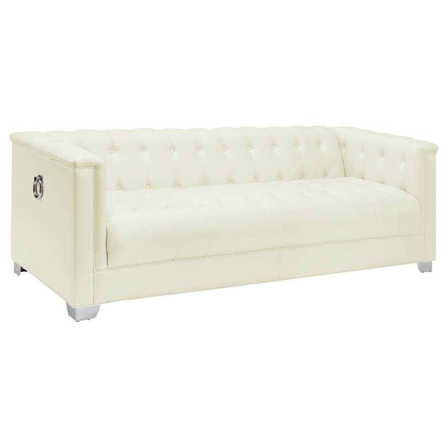 Chaviano Sofa PEARL WHITE VINYL