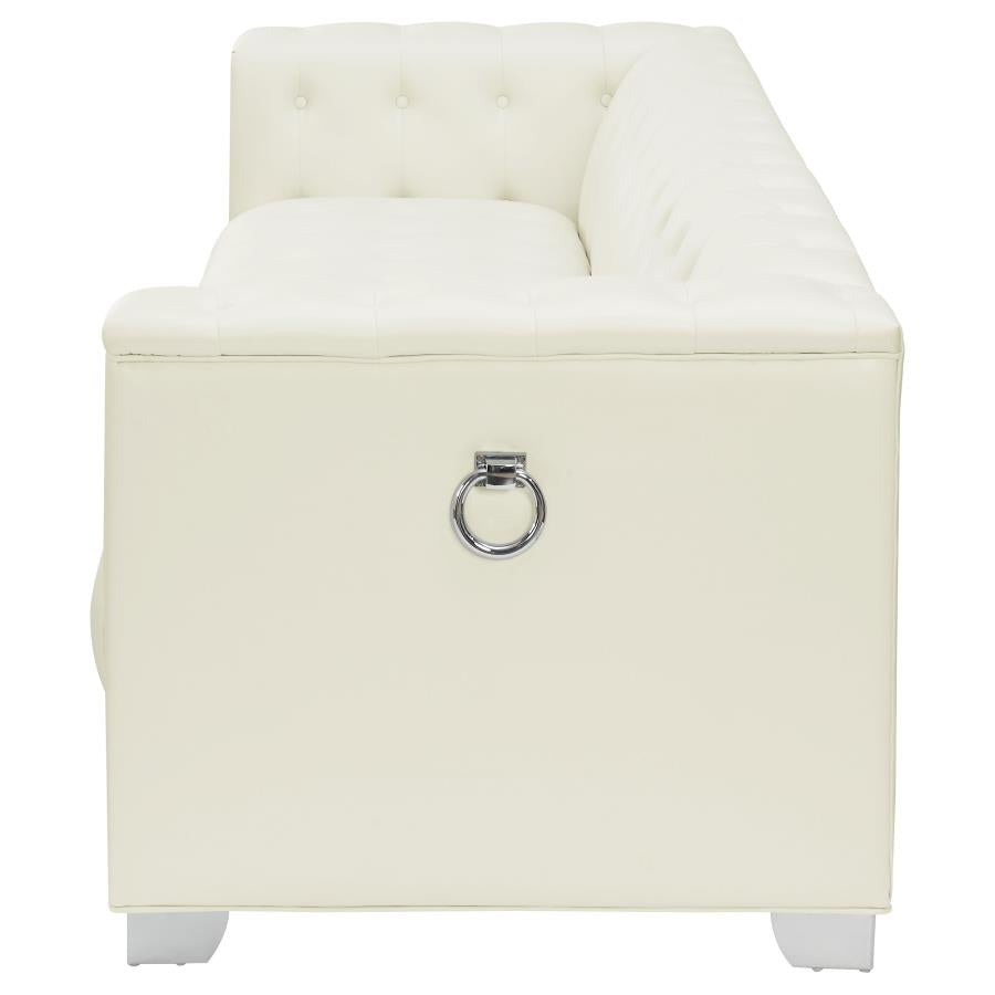 Chaviano Sofa PEARL WHITE VINYL
