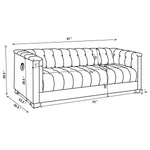 Chaviano Sofa PEARL WHITE VINYL