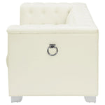 Chaviano Loveseat PEARL WHITE VINLY