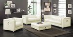 Chaviano Loveseat PEARL WHITE VINLY