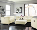 Chaviano Loveseat PEARL WHITE VINLY