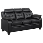 Finley Sofa BLACK VINLY