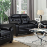 Finley Loveseat BLACK VINLY