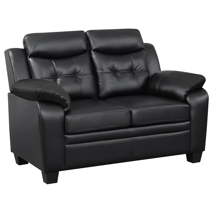 Finley Loveseat BLACK VINLY