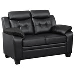 Finley Loveseat BLACK VINLY