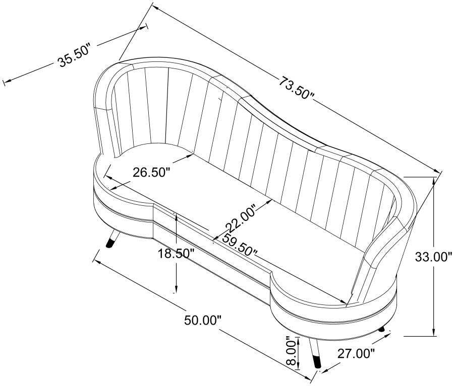 Sophia Loveseat GREY