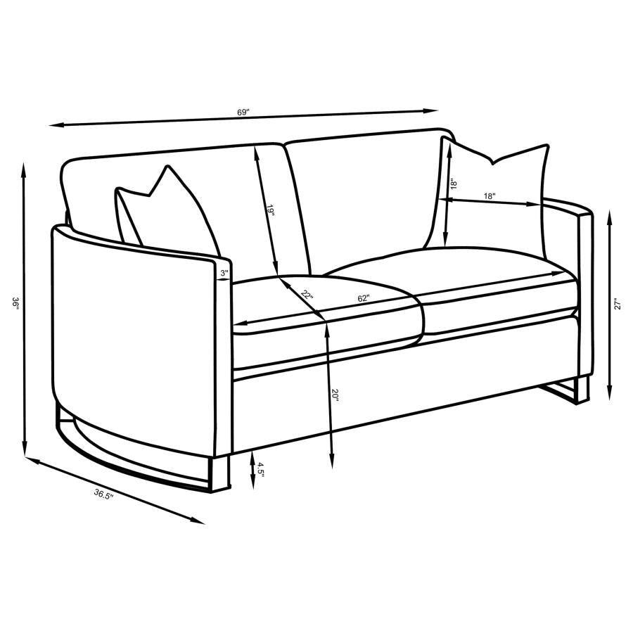 Corliss Loveseat BEIGE