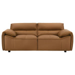 Buxton 100% Top Grain Leather Loveseat ORANGE