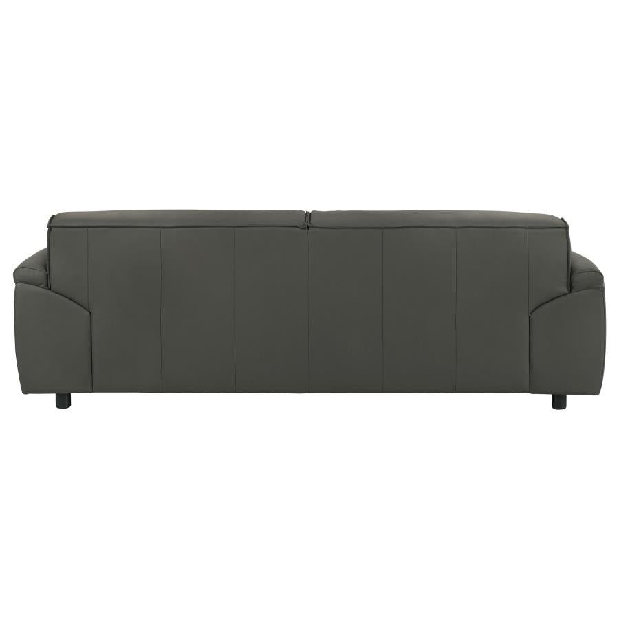 Buxton 100% Leather Sofa GRAPHITE
