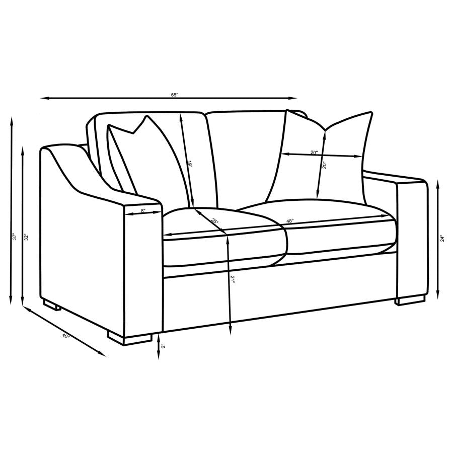 Ashlyn Loveseat WHITE