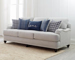 Glenn Sofa LITE GREY- BLUE HOME PILLOW
