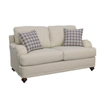 Glenn Loveseat LITE GREY/BLUE PILLOWS