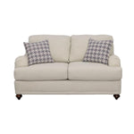 Glenn Loveseat LITE GREY/BLUE PILLOWS