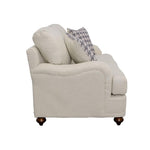 Glenn Loveseat LITE GREY/BLUE PILLOWS