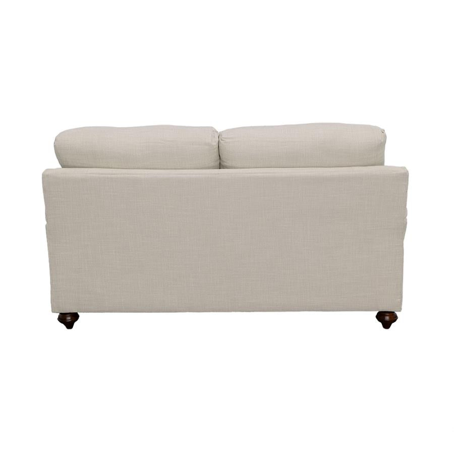 Glenn Loveseat LITE GREY/BLUE PILLOWS