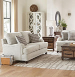 Glenn Loveseat LITE GREY/GREY PILLOWS