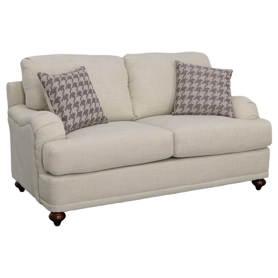 Glenn Loveseat LITE GREY/GREY PILLOWS