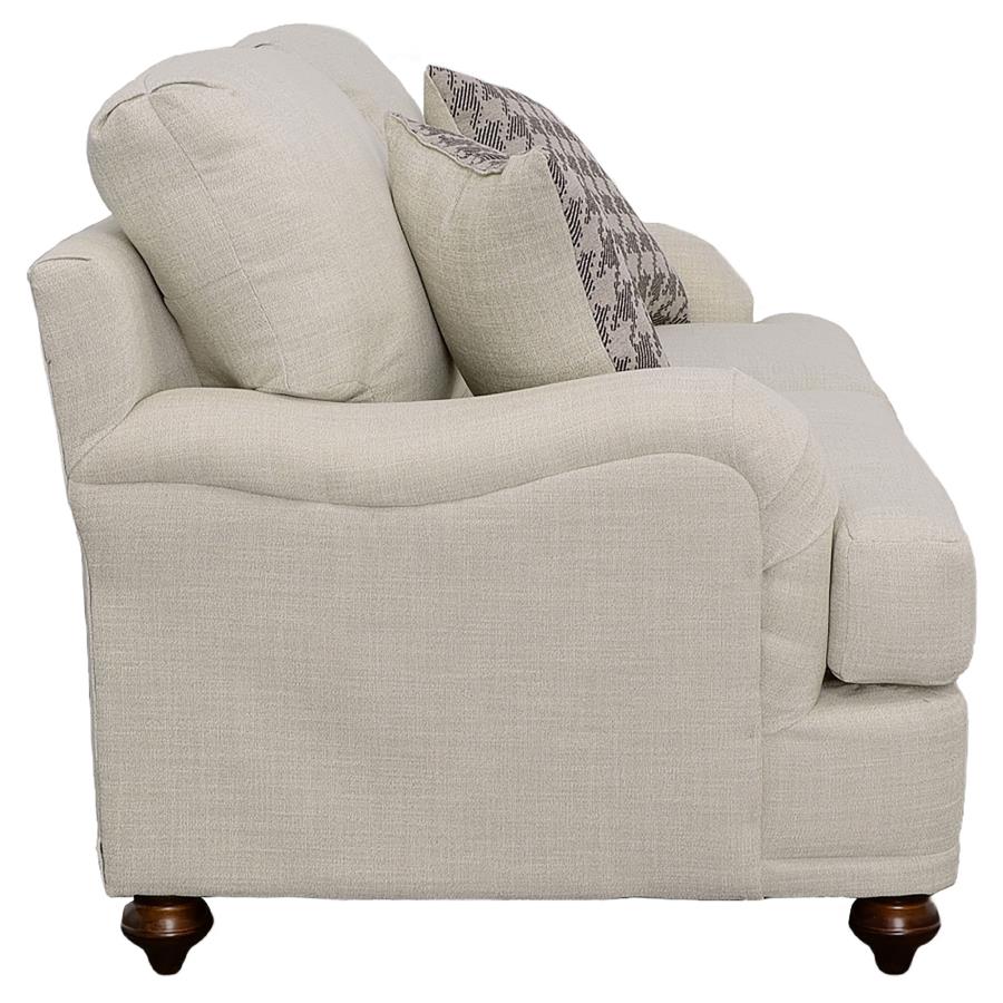 Glenn Loveseat LITE GREY/GREY PILLOWS
