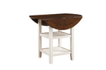 Kiwi 5pcs Counter Set W/Drop Leaf- WHITE WASH/DARK CHERRY