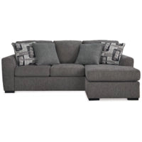 Gardiner Sofa Reversible Chaise PEWTER