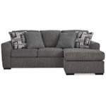 Gardiner Sofa Reversible Chaise PEWTER