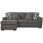 Gardiner Sofa Reversible Chaise PEWTER