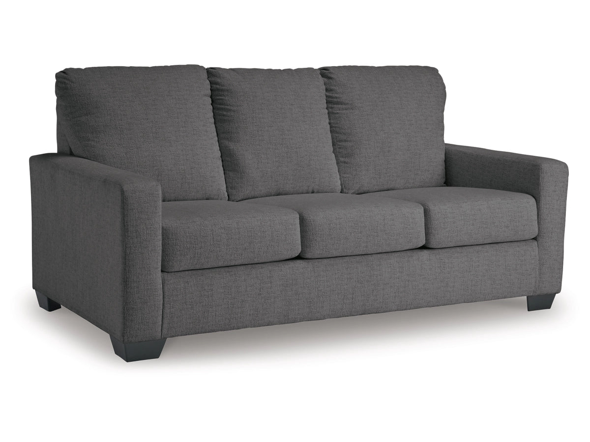 Rannis Full Size Sofa Bed W/Memory Foam Mattress PEWTER
