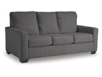 Rannis Full Size Sofa Bed W/Memory Foam Mattress PEWTER