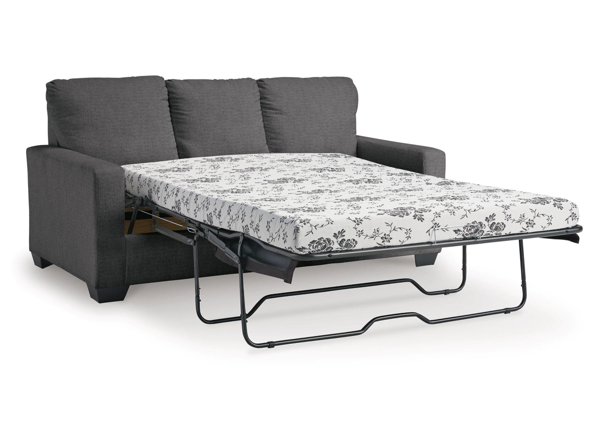 Rannis Full Size Sofa Bed W/Memory Foam Mattress PEWTER