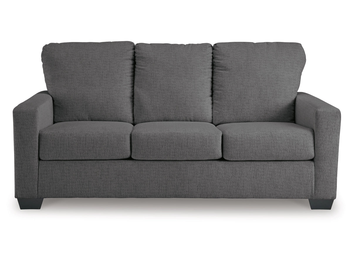 Rannis Full Size Sofa Bed W/Memory Foam Mattress PEWTER