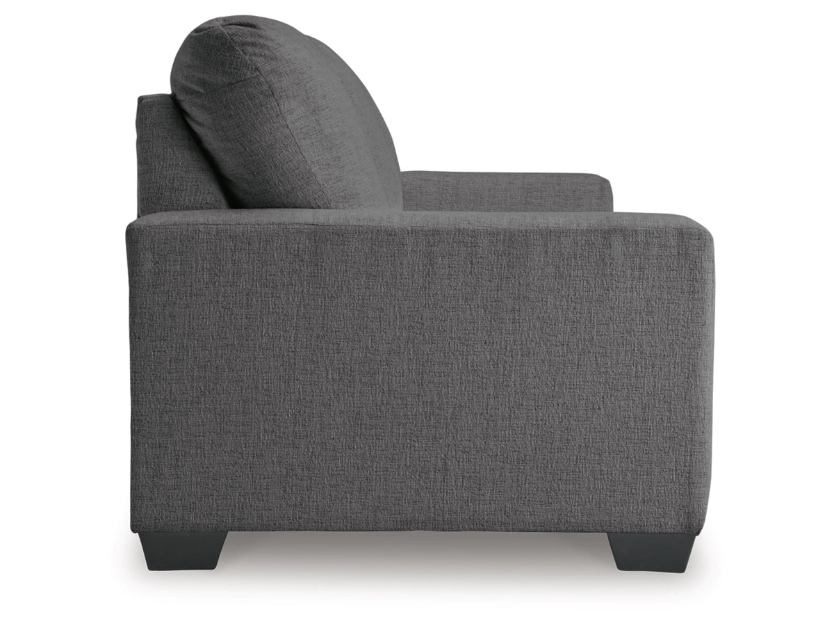 Rannis Full Size Sofa Bed W/Memory Foam Mattress PEWTER