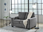 Rannis Twin Size Sofa Bed W/Memory Foam Mattress PEWTER
